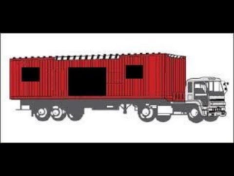 Portable Office Carefully  Handling on Flatbed High bed Trailer
