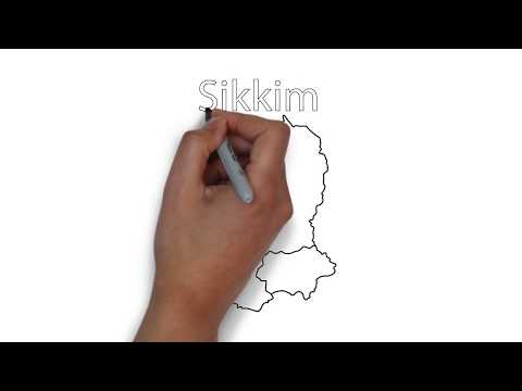 How to draw Sikkim map