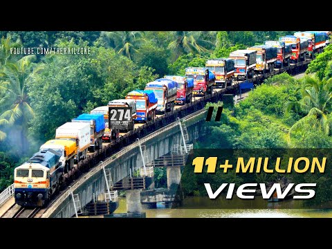 RORO Train | Trucks on RAIL | Best of KONKAN Railways