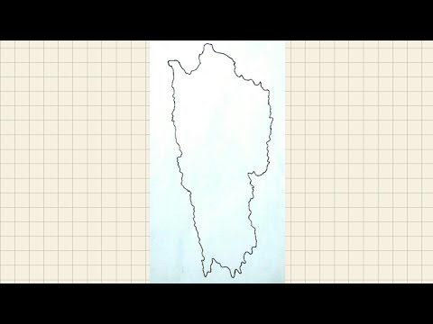 Mizoram Map Outline / Easy tricks to Draw a Map.