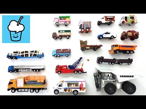 Different Trucks Types Vehicles Toys Collection