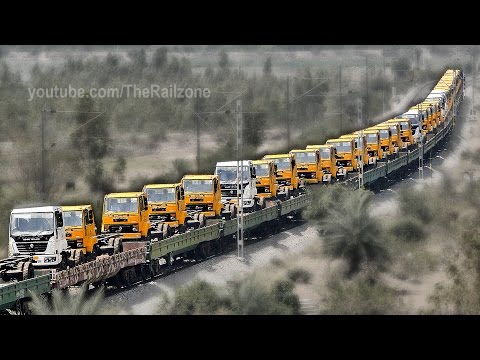 Trucks on Train | Automobile  Rail Transport | Indian Railways