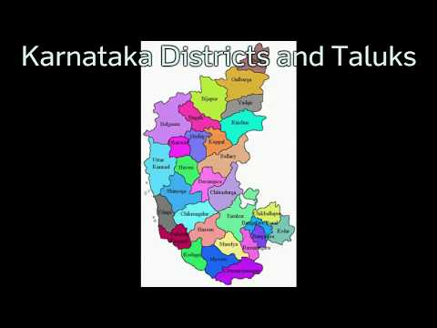Karnataka State Districts & Taluks.