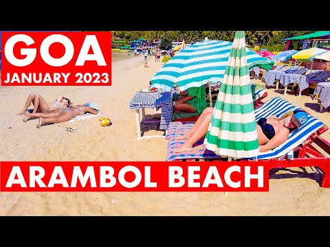 Arambol Beach - January 2023 | Goa Vlog | Market, Shacks, Watersports |  Goa 2023 | Russian Beach |