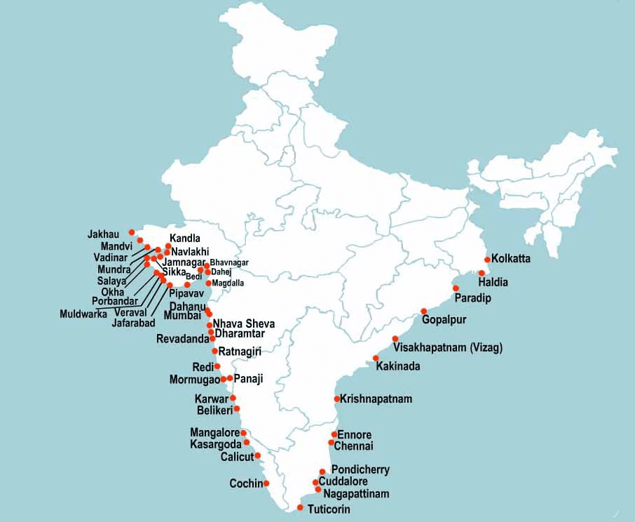 all major Sea ports in India 
