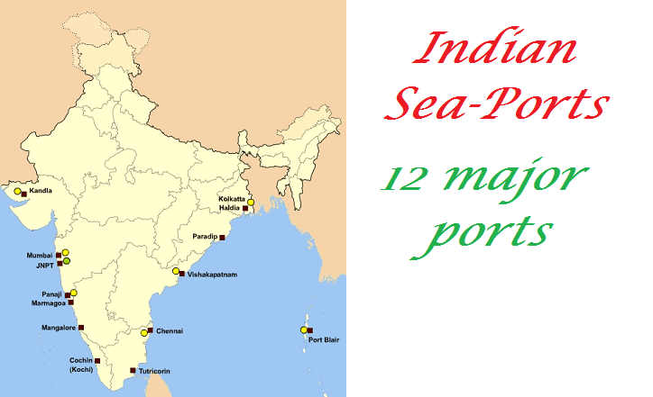 How many major all big seaports in India ?