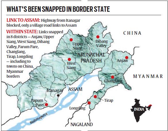 Goods Transportation Services Arunachal Pradesh North East India 1 Arunachal Pradesh transporter Map