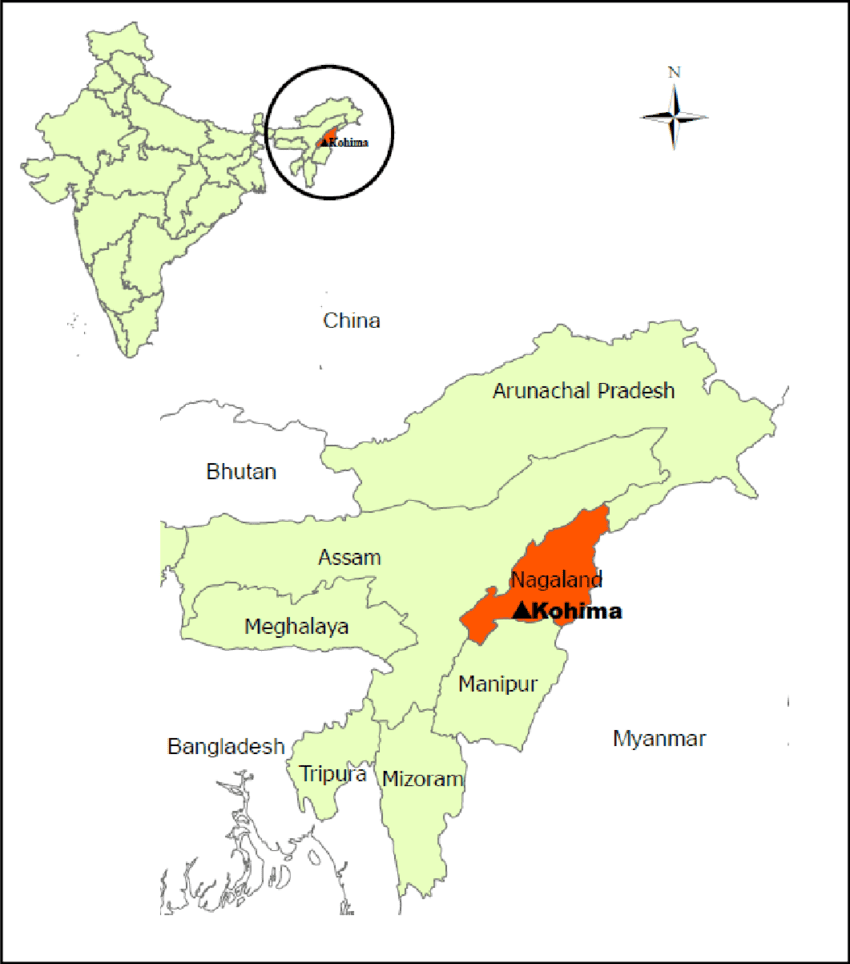 Kohima Nagaland map for all India transporter