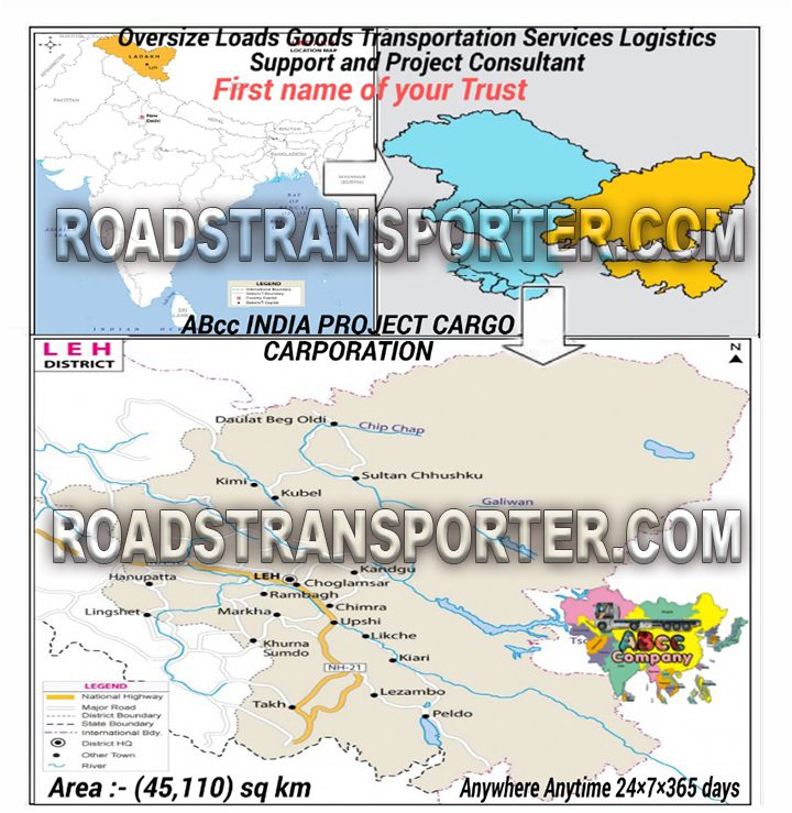 leh map ladakh