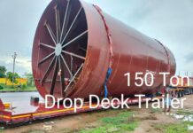 Drop Deck Trailer for 150 ton cargo