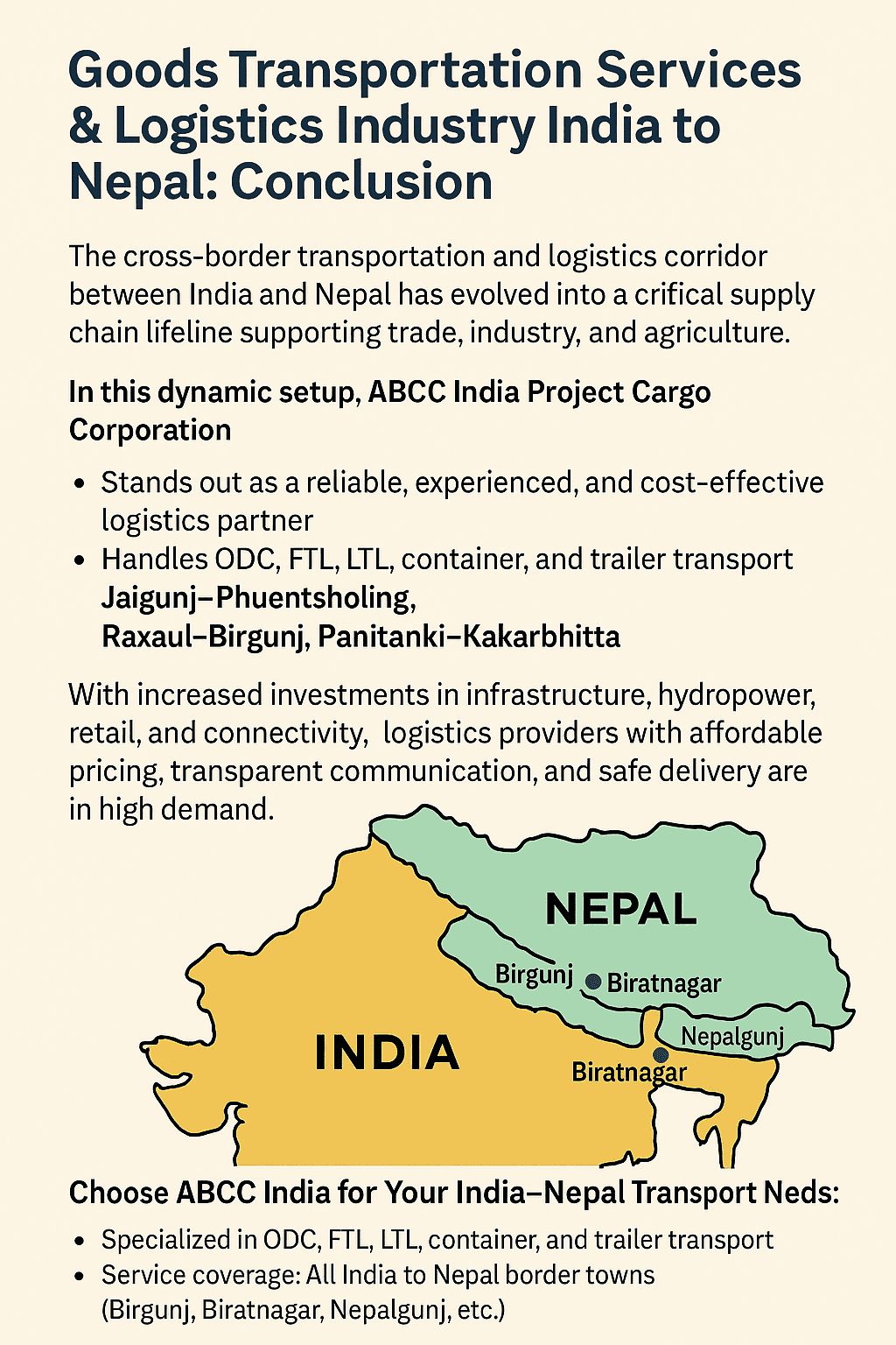 Best Online India to Nepal Transport Services with Contact & Costing 2025 2