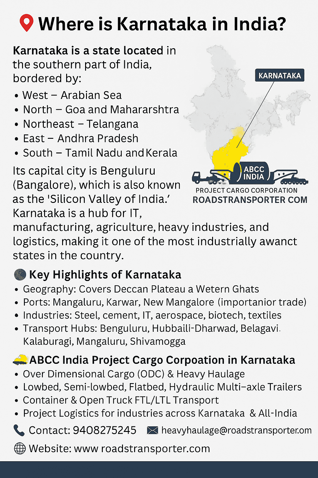 karnataka transport map
