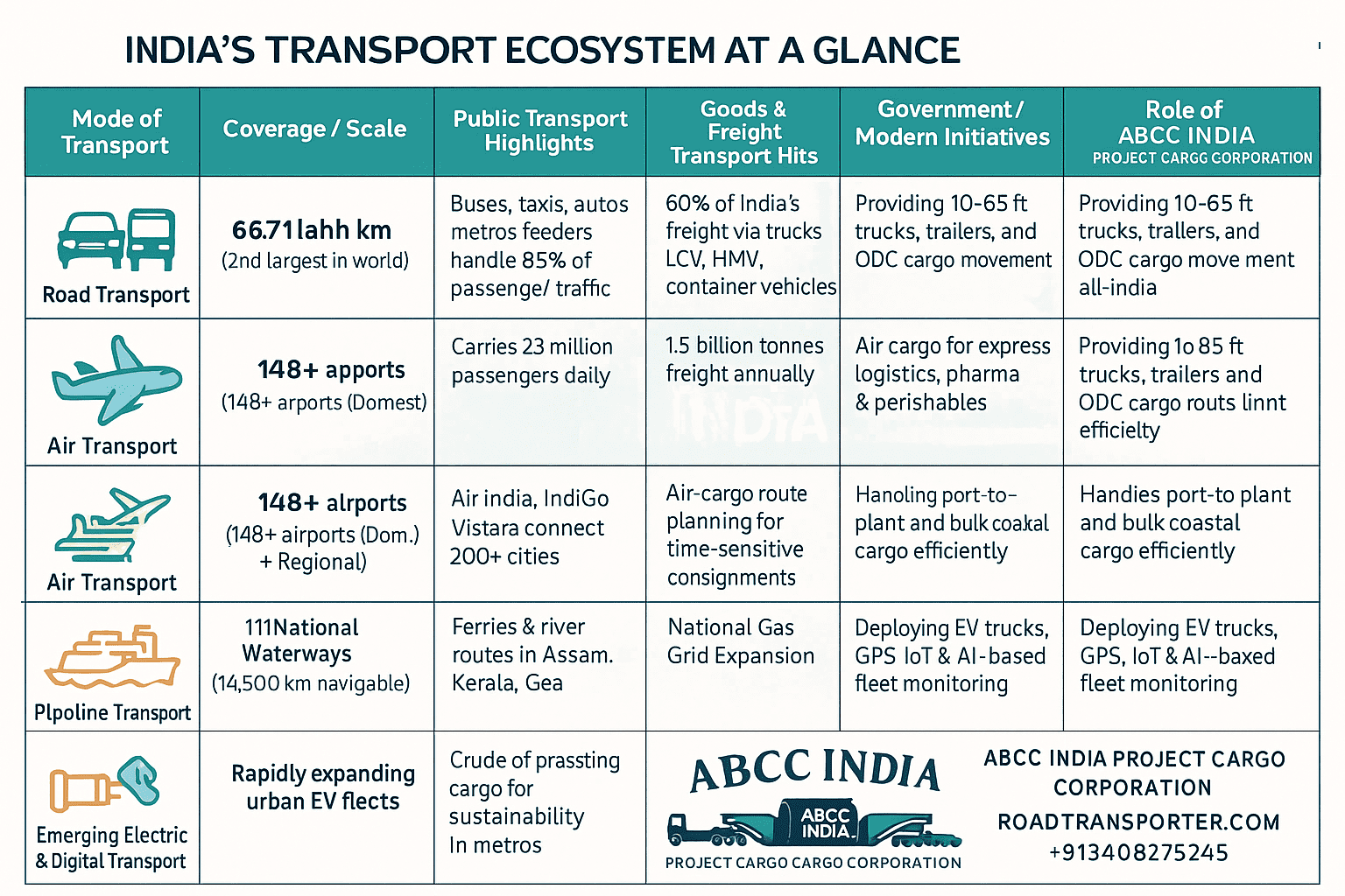 🚛 Transport in India: The Lifeline of National Growth 8