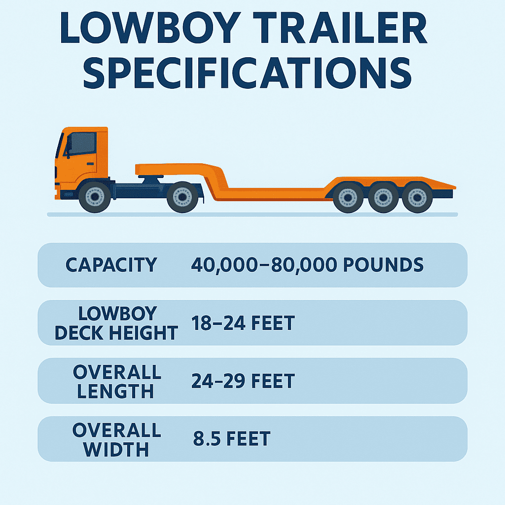 lowbed trailer specification