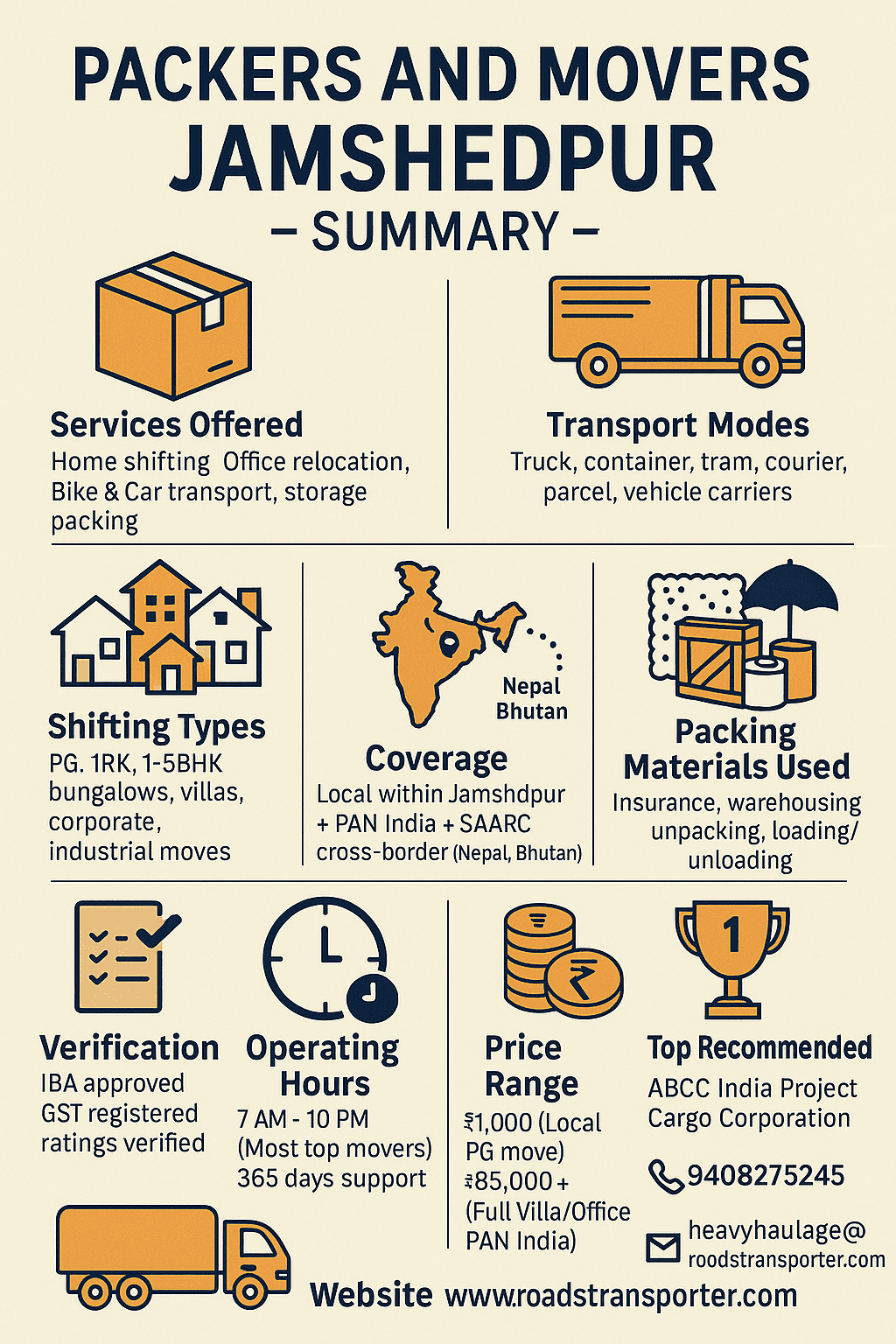 packers and movers in jamshedpur