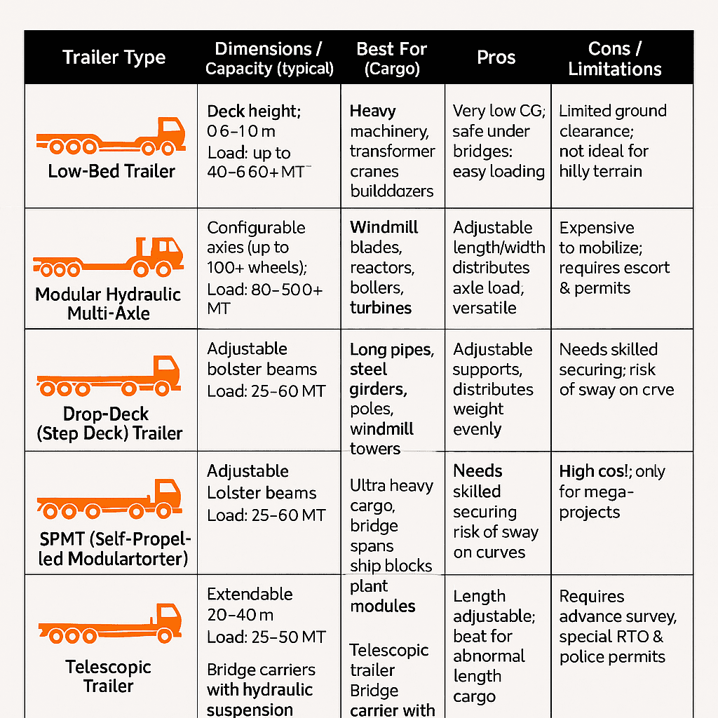 ODC Trailer Services transportation Chitradurga