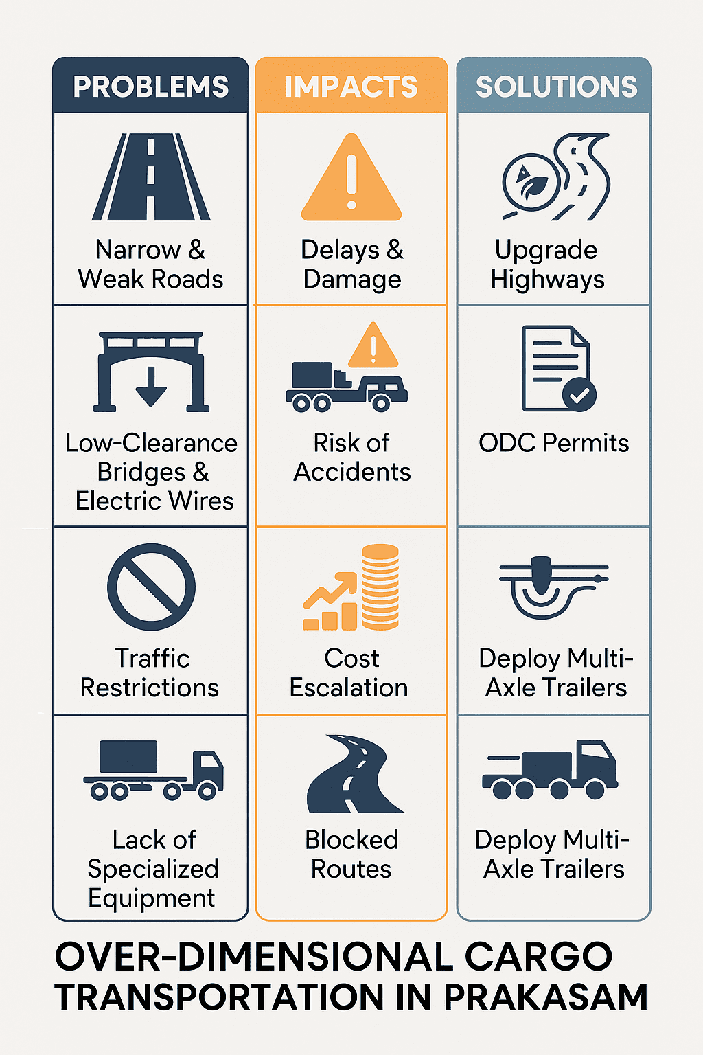 Over Dimensional Cargo Transportation Problems in Prakasam