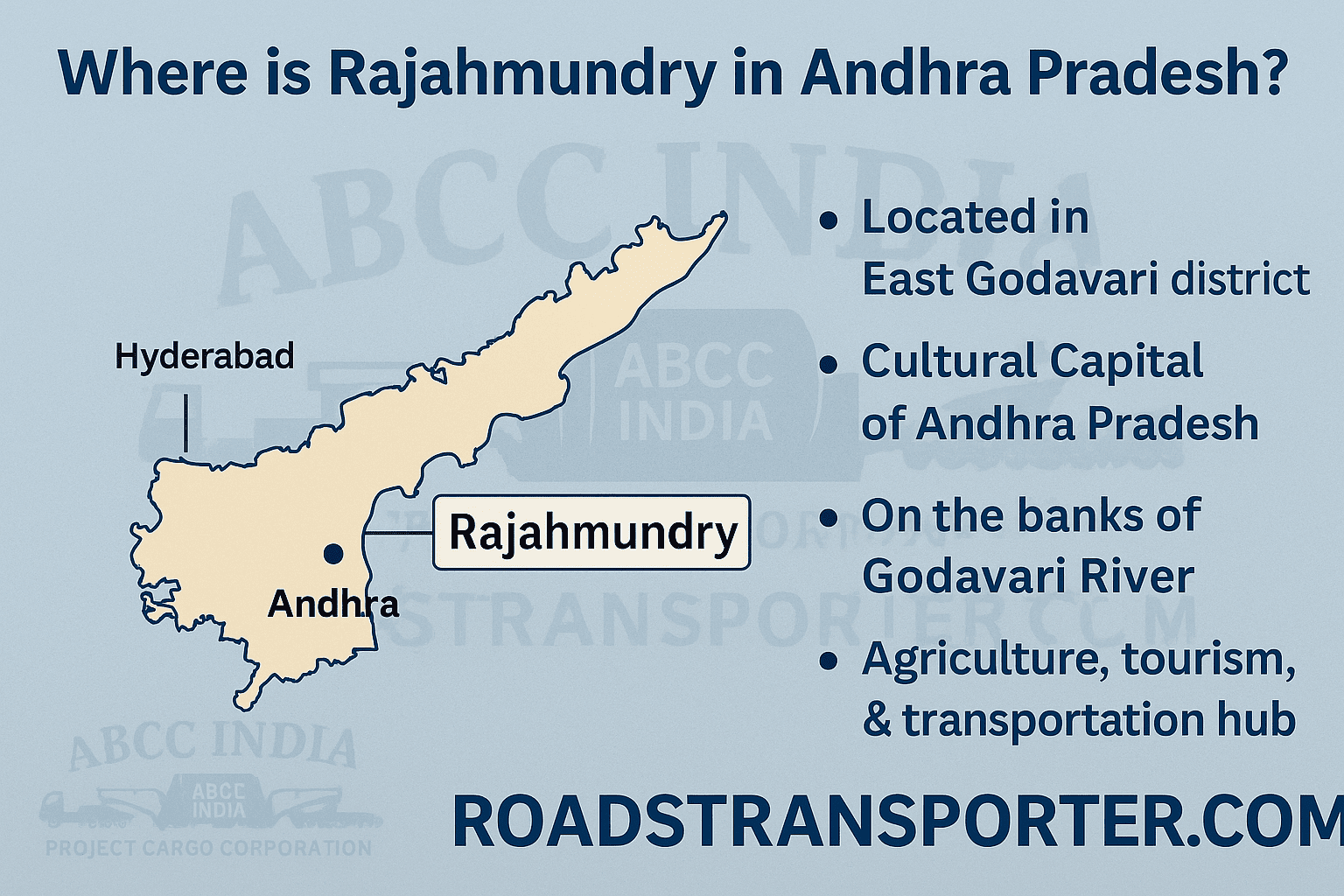 Where is Rajahmundry in Andhra Pradesh
