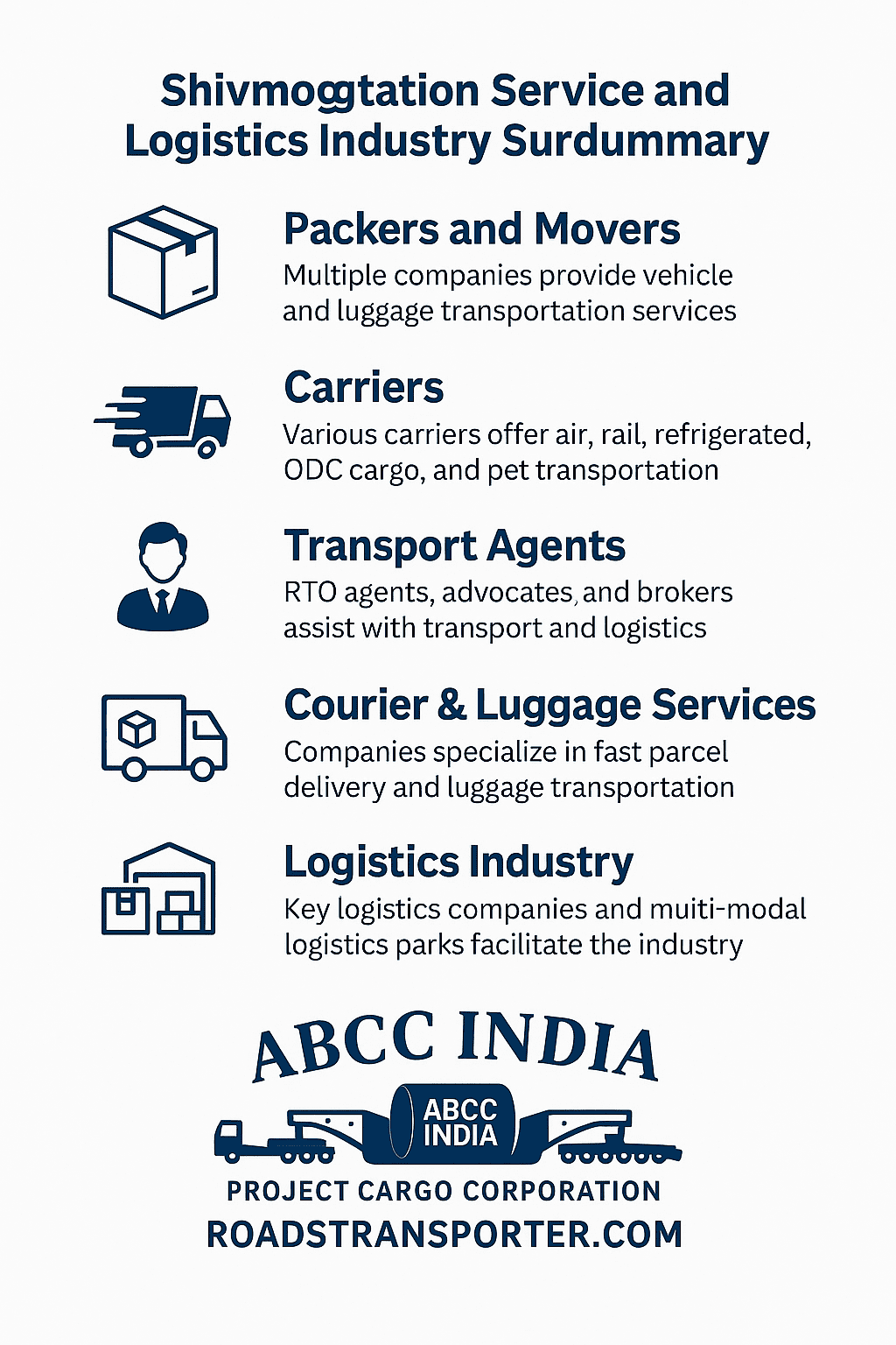 (Shivamogga) Shimoga Transportation Service and Logistics Industry Summary