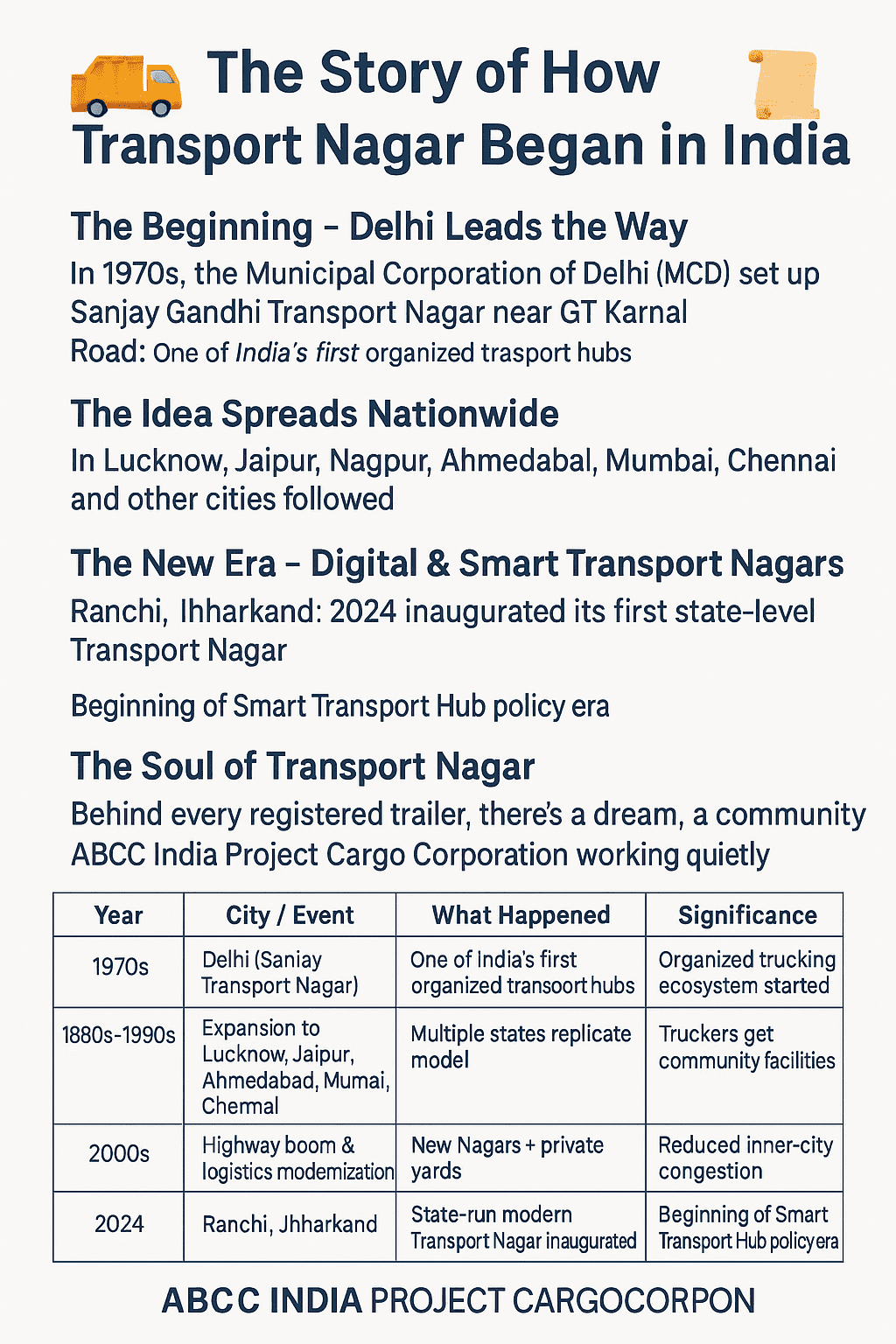 How Transport Nagar Began in India