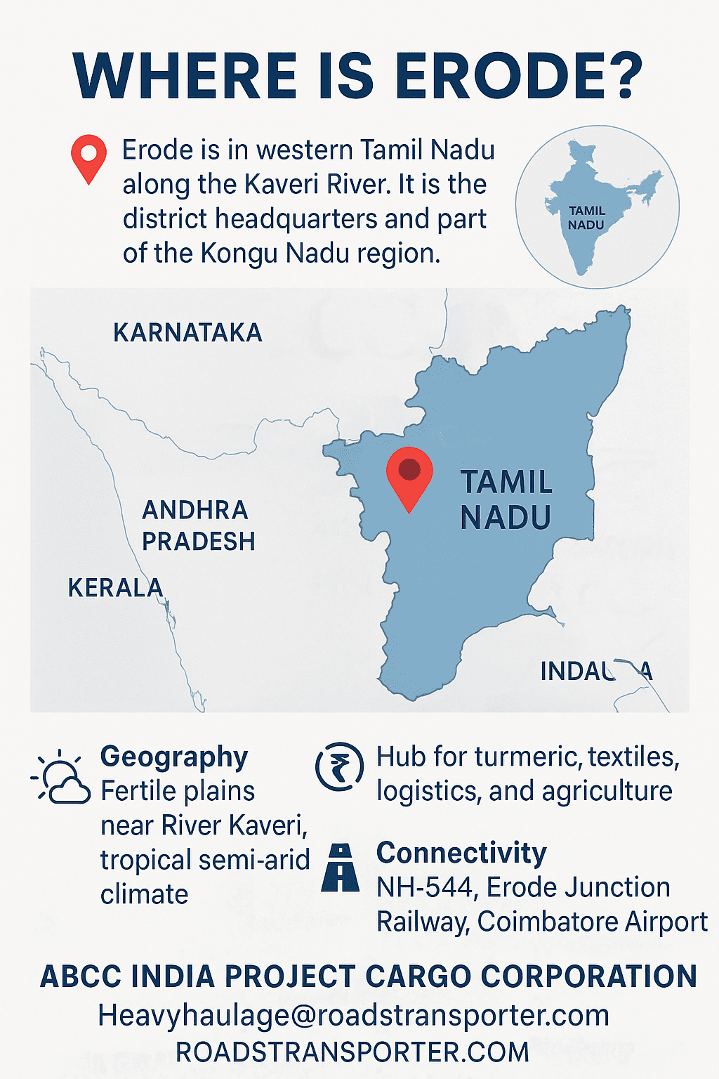 Where is Erode in Tamil Nadu