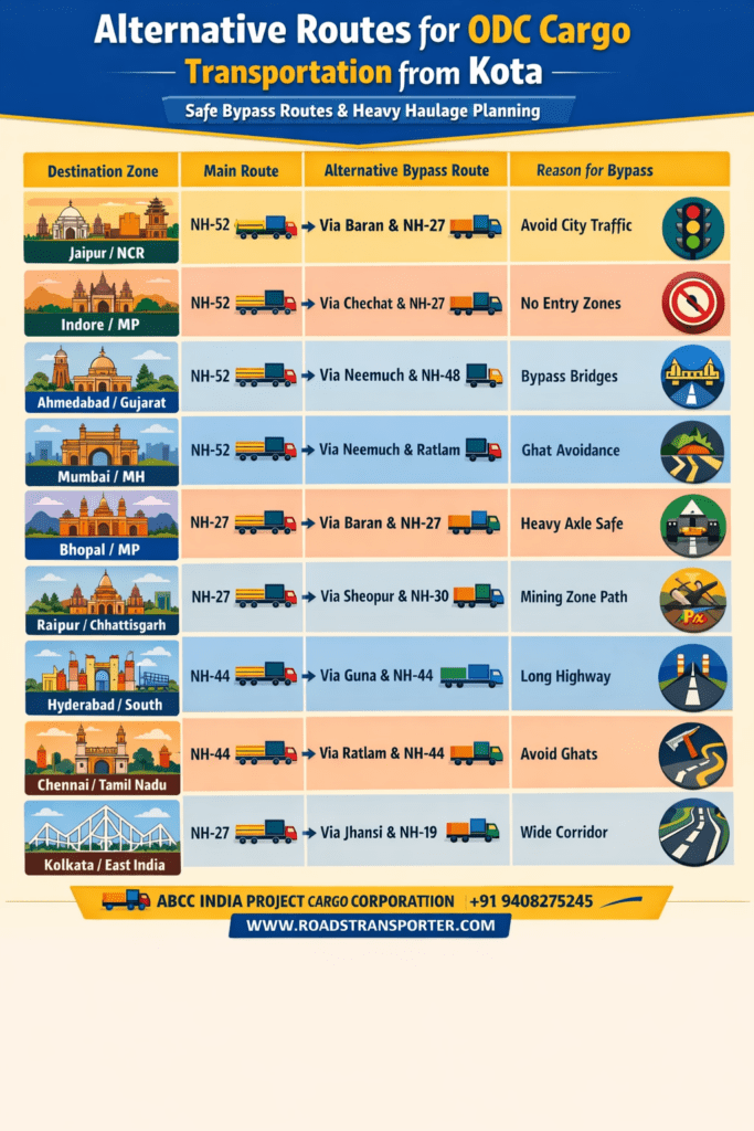 Kota to All India Freight & Project Cargo Transport 15