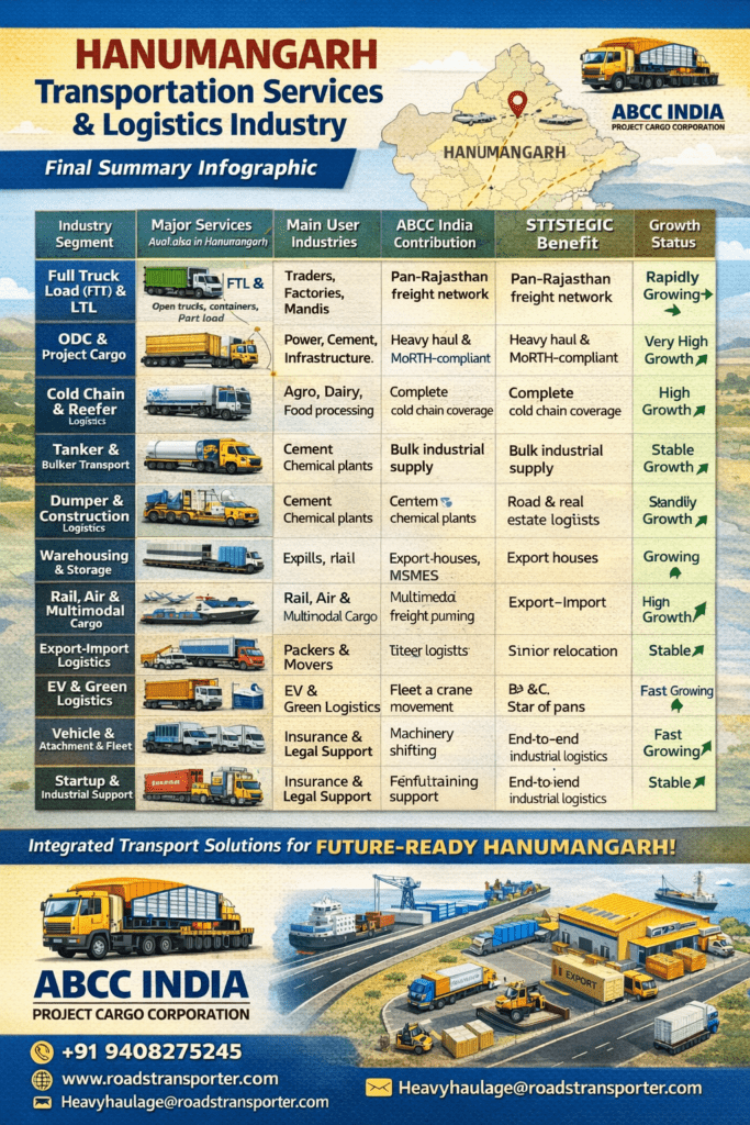 🚚 ABCC India – Complete Logistics & Transport Solutions in Hanumangarh 17