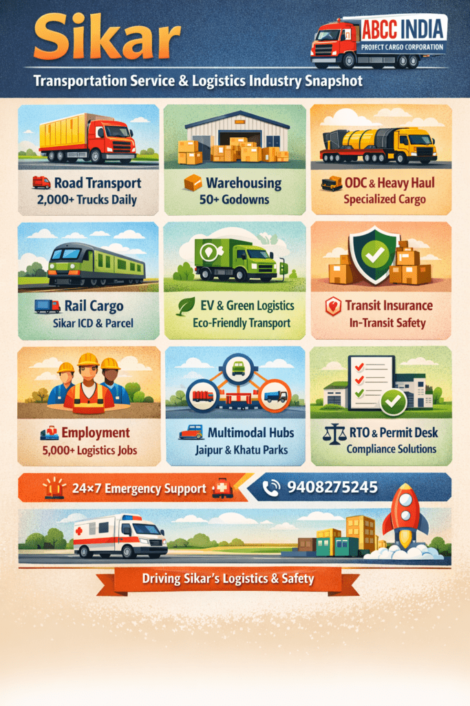 Transport Services in Sikar for All Industries | ABCC India Logistics 20