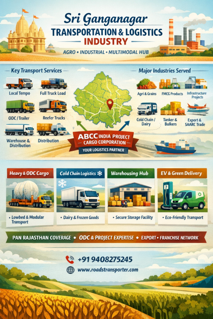 🏭 Sri Ganganagar Industrial Transport & Logistics Company | ABCC India 18