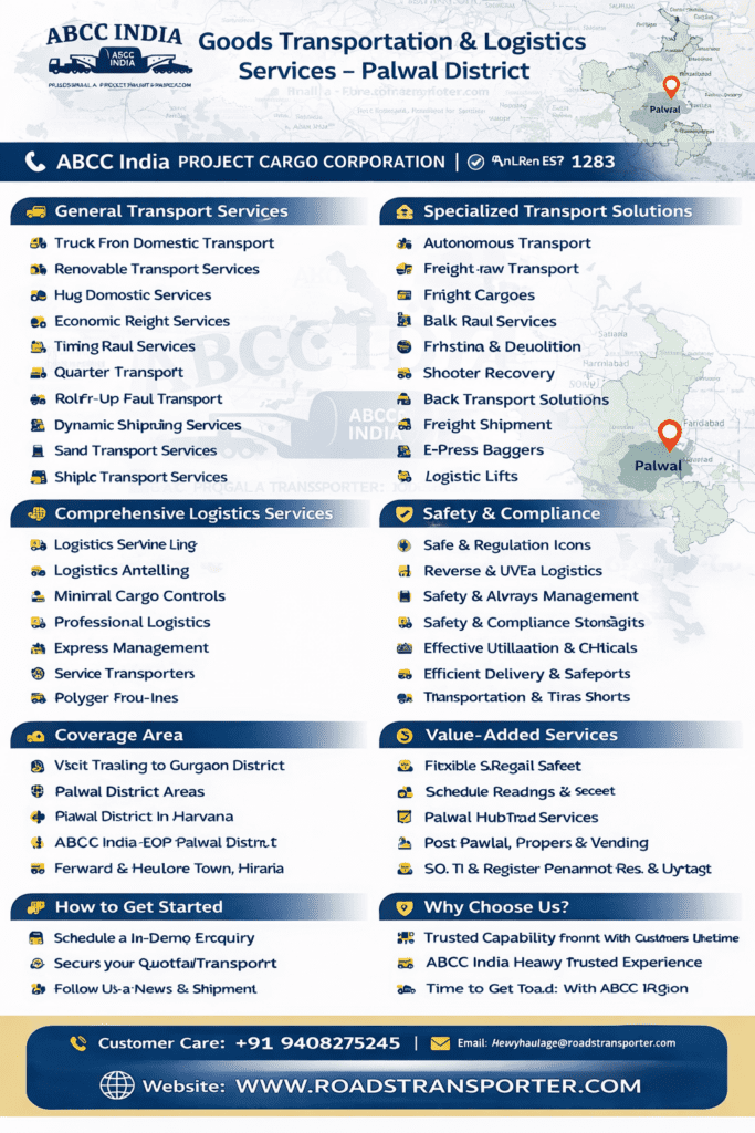 🚛 Palwal Truck Transport Company | Container, Trailer & ODC Specialist 7