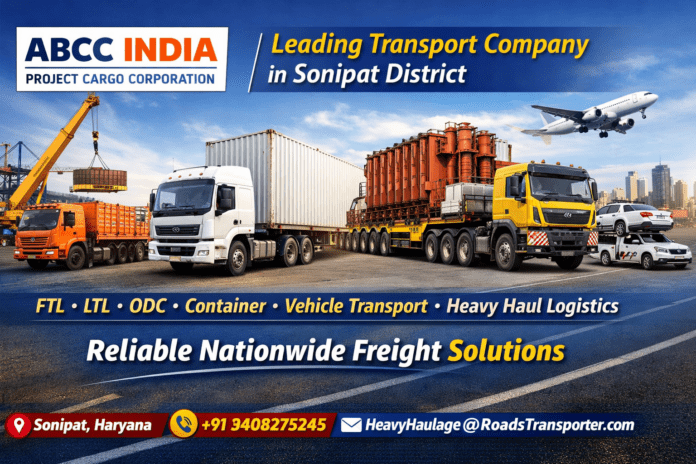 Sonipat transport and logistics service company