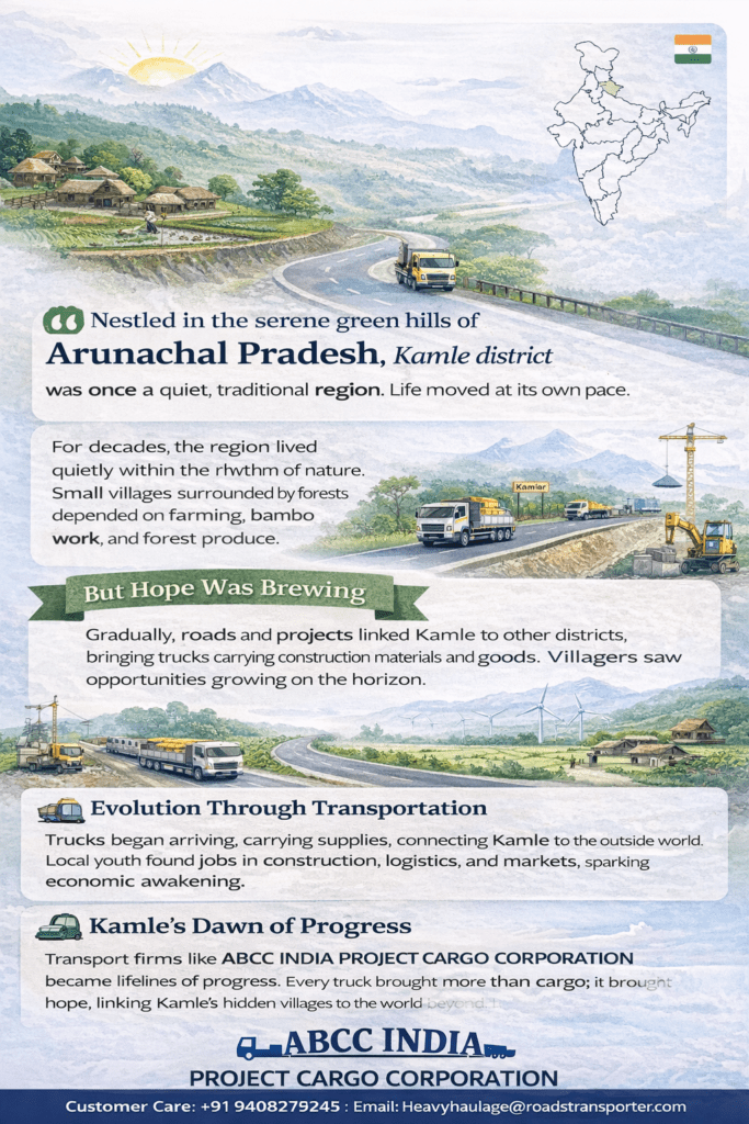 🚚 Truck Transport in Kamle Arunachal Pradesh – Container, Trailer & ODC Cargo Services 4