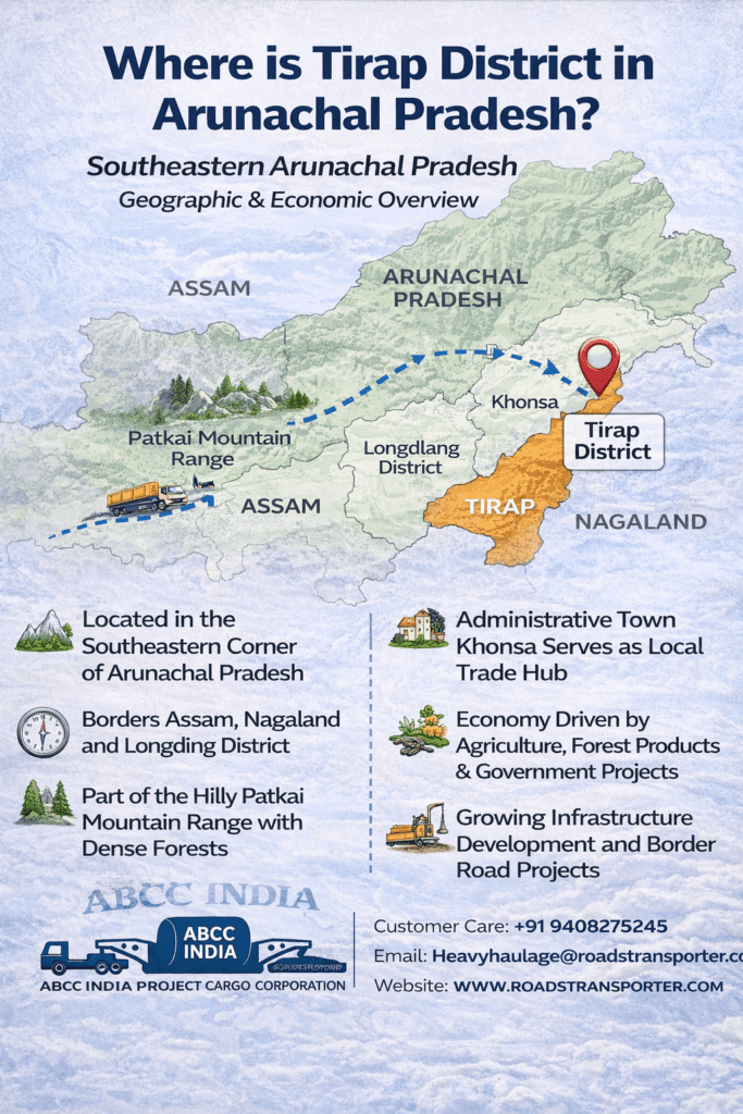 Where is Tirap District in Arunachal Pradesh