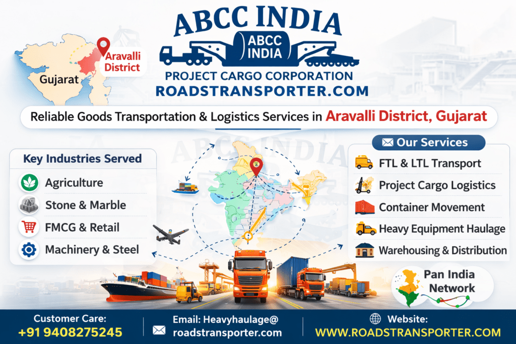 🚛 Best Transport Company in Aravalli Gujarat – All India Trucking & Logistics Services 1