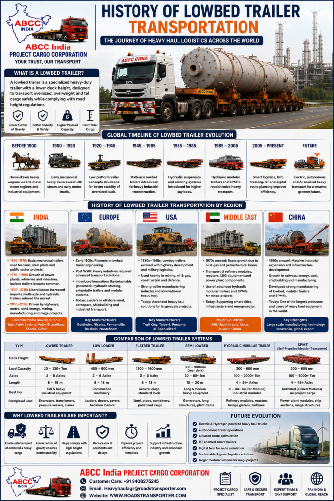 History of Lowbed Trailer Transportation