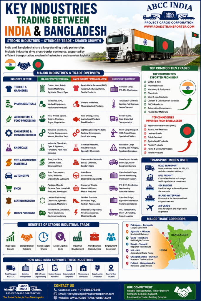 📦 India to Bangladesh Cargo Transport: Road, Rail, Air & Container Logistics Solutions 5