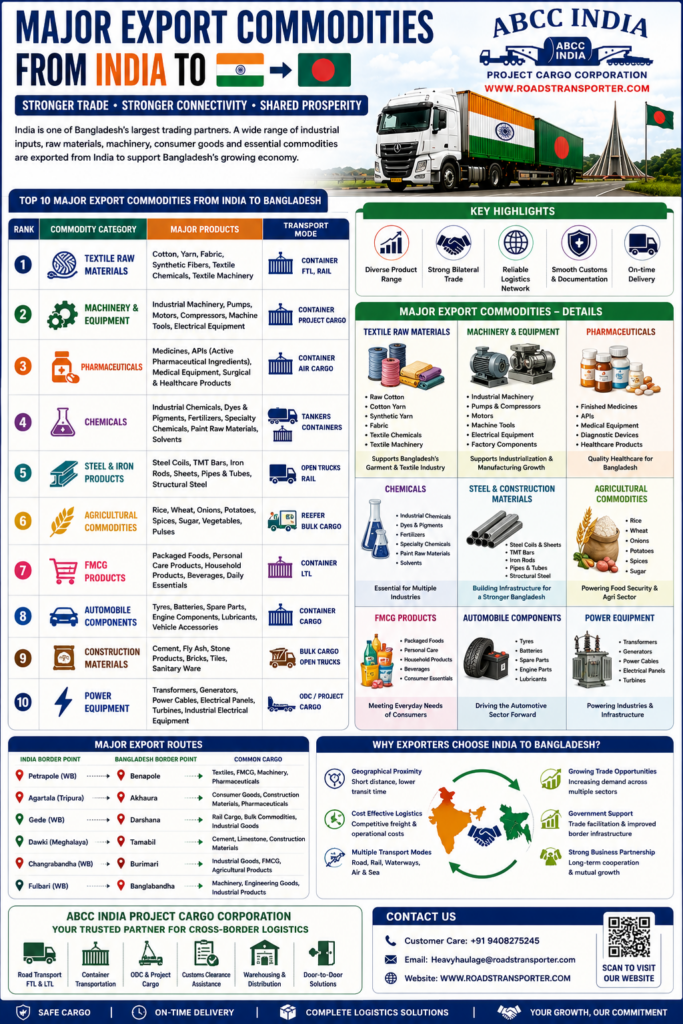 📦 India to Bangladesh Cargo Transport: Road, Rail, Air & Container Logistics Solutions 6