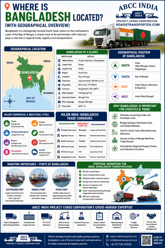 📦 India to Bangladesh Cargo Transport: Road, Rail, Air & Container Logistics Solutions 2