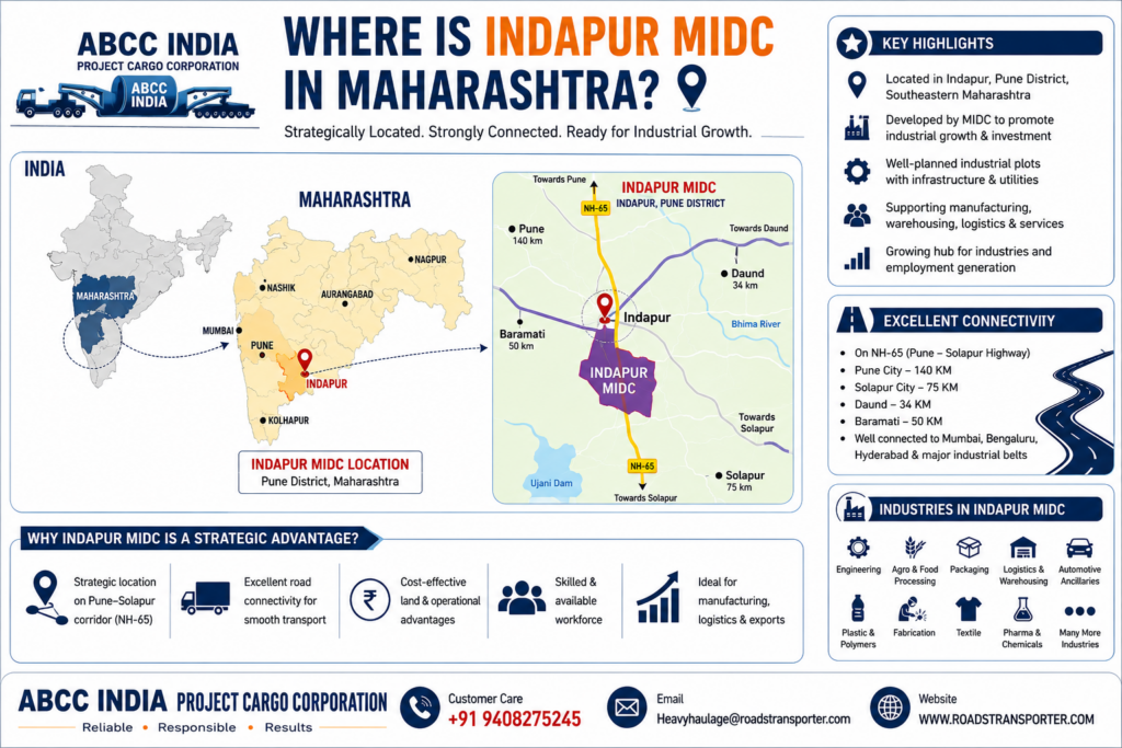 Where is Indapur MIDC in Maharashtra