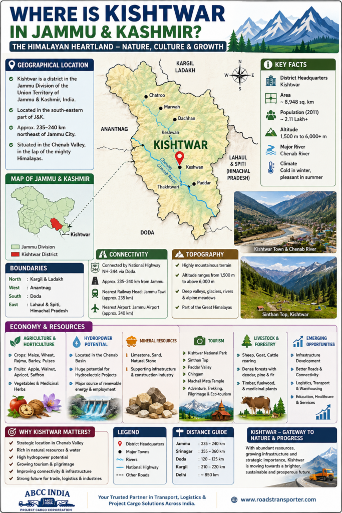 Which is the best logistics company in Kishtwar for industrial freight? 1