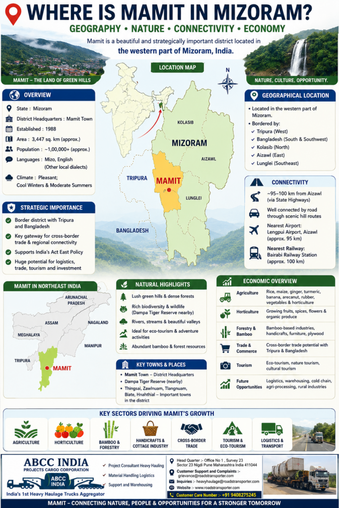 ๐ Which logistics company provides complete transport solutions from Mamit to all India? 1