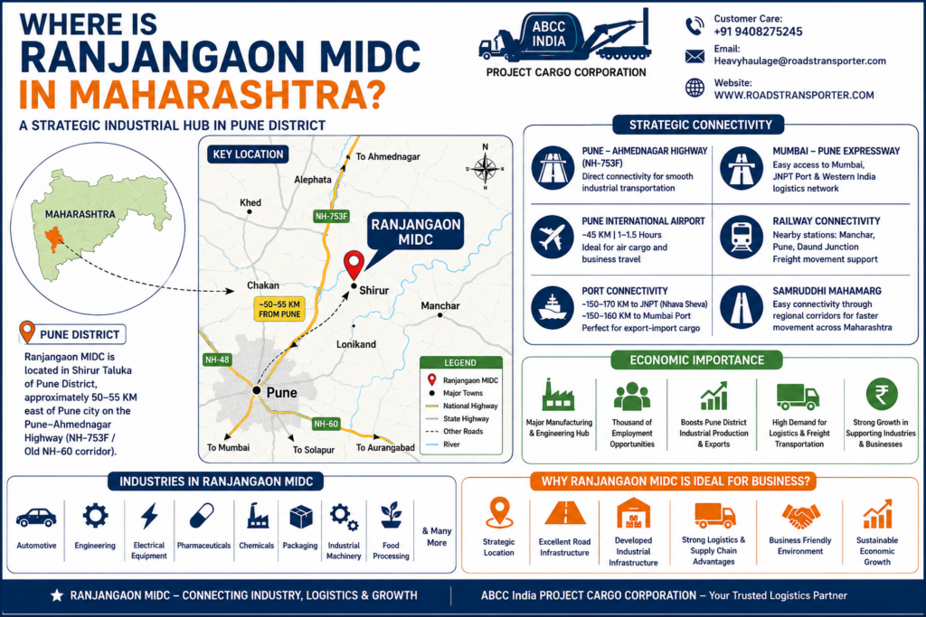 ⚡ Ranjangaon MIDC Goods Transport Company | Fast & Secure 1