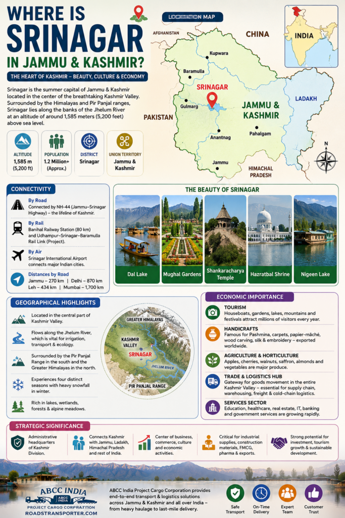 🌍 Srinagar to All India Transport & Logistics Services 1