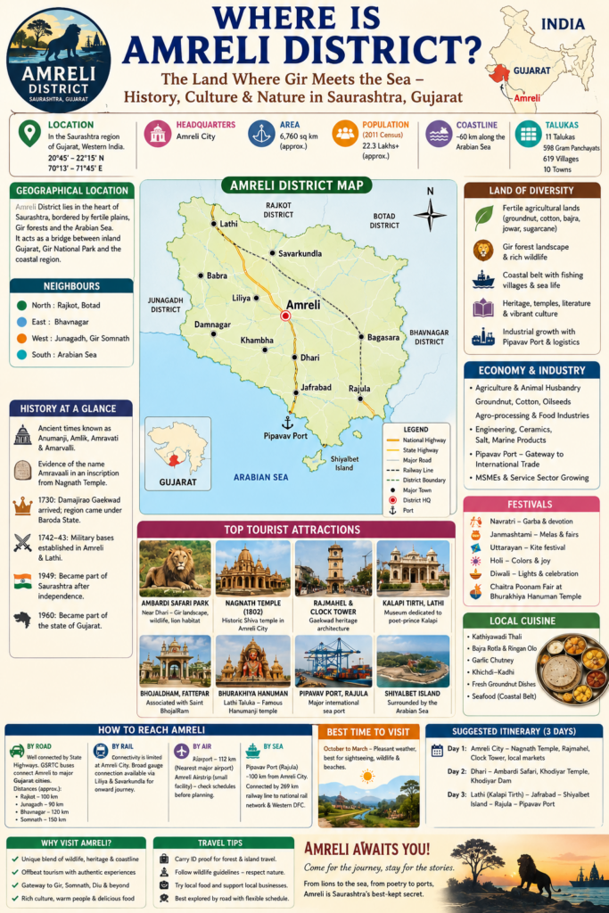 Amreli District Map