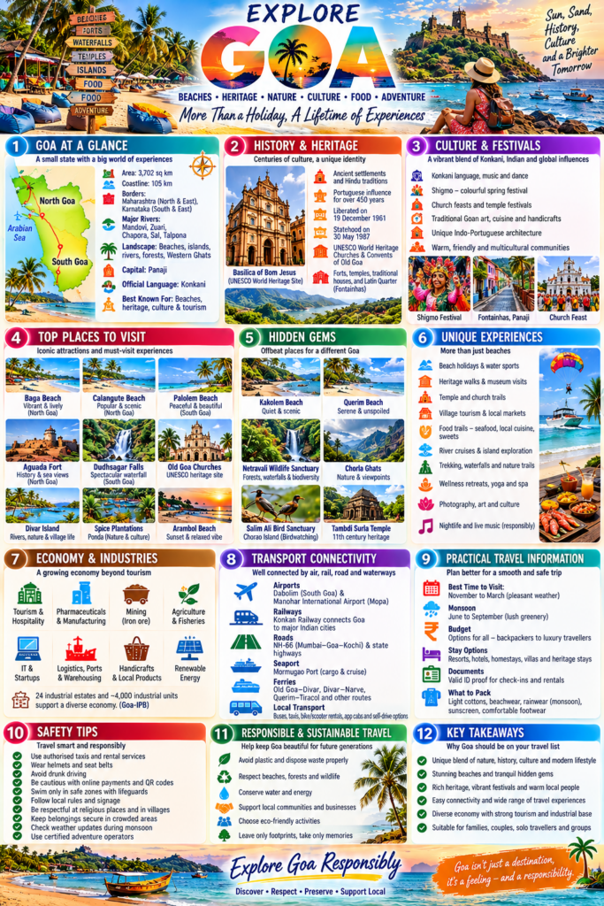🚗🌿 Goa Tourist Places: Beaches, Waterfalls ,Wildlife ,Trekking & Hidden Gems 14