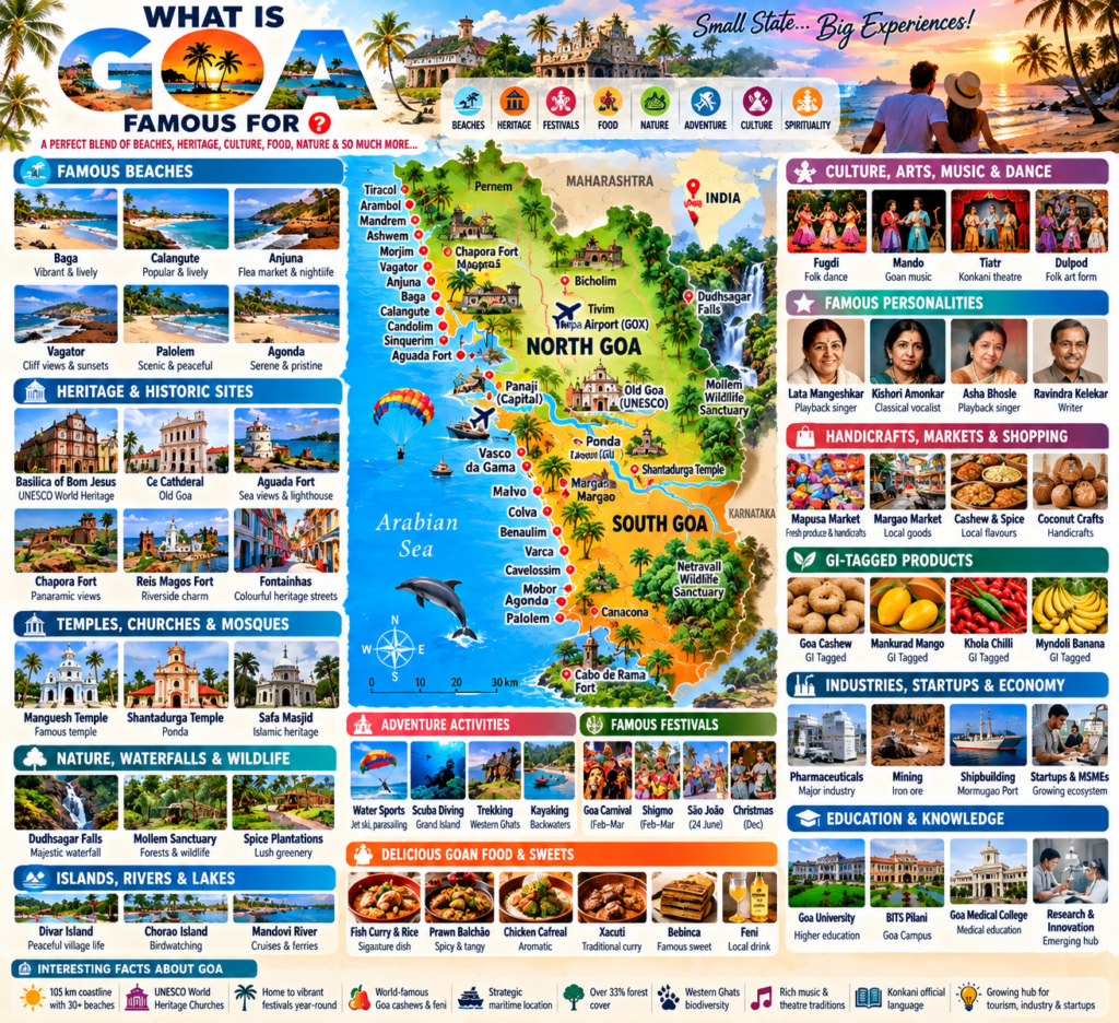 🚗🌿 Goa Tourist Places: Beaches, Waterfalls ,Wildlife ,Trekking & Hidden Gems 12