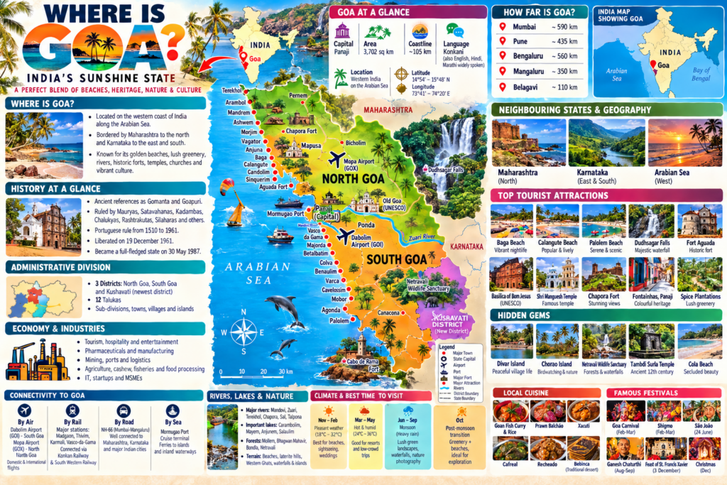🚗🌿 Goa Tourist Places: Beaches, Waterfalls ,Wildlife ,Trekking & Hidden Gems 11